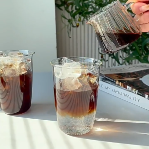 【📣SG Seller】🔥Fast Delivery🔥IG aesthetic Clear Borosilicate Glass Cup Minimalist Mug for Coffee/Matcha/Tea/Milk/juice