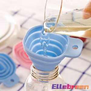 Foldable Silicone Funnel Hopper Oil Liquid Filling Tools Kitchen Supplies