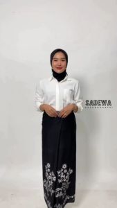 SARUNG GOYOR WANITA SARUNG BATIK GOYOR SANTRIWATI MOTIF MONOCROME BAHAN RAYON TEBAL TIDAK NERWANG