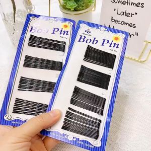 240PCS Black Hair Clips Invisible Bobby Pin Metal Waved BB Hairpins Lady Curly Wavy Grips Hairpins Simple Black Clamp Hair Clips Girls Salon Hairdressing Makeup Styling Bobby Pins Hair Accessories