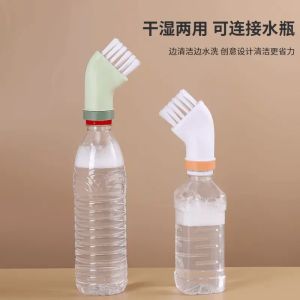Creative Multi-Purpose Cleaning Brush Connects to Mineral Water Bottle No Dead Angles Gap Brush Household Cleaning Tool