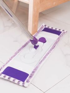 <Malaysia Stock>High Quality Extra Large Magic Noodle Celling Duster Mop Telescopic Stainless Steel Pole Easy Clean Extendable Flat Lazy Mop Rotating Head Dry Wet Use