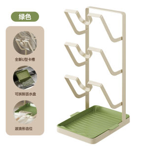 Kitchen Multi-Function Storage Rack Pot Lid Holder Kitchenware Scullion Stand Durable Plastic Wall Mount save Counter Space