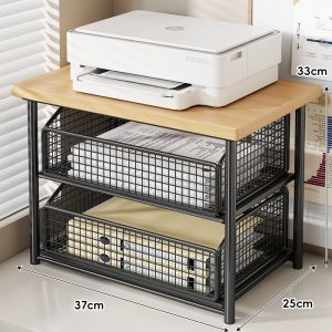Kệ Lưu Trữ Máy In và Máy Photo Hai Tầng có Hộc Đựng