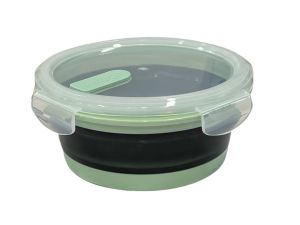 [A&A Bangs+] Silicone Collapsible Flexi Lock Container Bekas Simpanan Makanan Bulat Lexngo