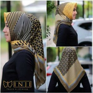 MHR Kerudung Motif Segiempat Hijab Voal Premium