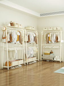 QYLIFE | Space-saving Open Clothes Rack Double Layer