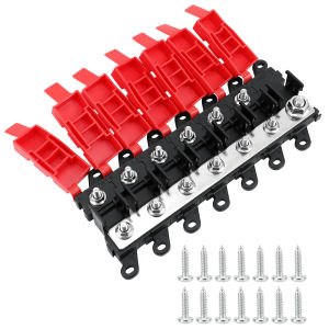 1-7 way BDFS fuse box 200A high current fork bolt fuse holder suitable for MIDI fuses bolt fuses cars RVs audio applicatio