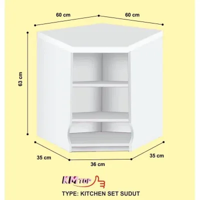 KSA Lemari Atas Dinding Gantung Kitchen Set Rak Dapur Lemari Atas Minimalis - KMTop