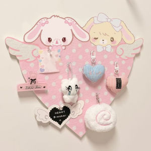 New Cute Cartoon Bunny Felt Decoration Cork Board Wall Photo Message Board Wall Punch-free No Damage The Wall Room Decoration