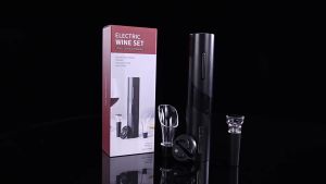 4 in 1 Electric Wine Bottle Opener Foil Cutter with Automatic Corkscrew and Suit for Kitchen Bar and Can Opener - ที่เปิดไวน์- ที่เปิดจุก- ที่เปิดขวด- ที่เปิดขวดไฟฟ้า