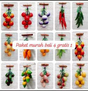 Paket murah buah dinding  beli 4 gratis 1