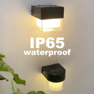 LUCKYLED IP65 LED Lampu Solar Outdoor Waterproof Solar Light Outdoor Lighting Security Light Sensor Wall Lamp