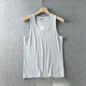 Take the Island List! Combed Texture Comfortable Soft and Glutinous! Summer Basic All-Matching Athleisure Vest Undershirt Men