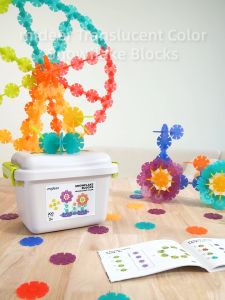 Mideer Translucent Color Snowflake Blocks - 200/500 Pcs available
