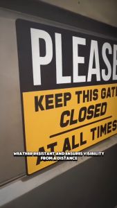 Designing a Weather Resistant & Keep Gate Closed Signage Sticker: Waterproof Sticker