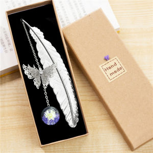 Creative Metal Panda Leaf Vein Bookmarks Gift Box Teachers Day Student Graduation Gifts Beautifully Crafted Cultural Goods