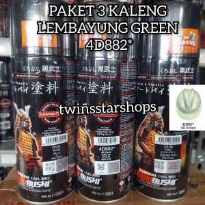 Pilok Pilok Cat Semprot Samurai Paket Lengkap 3 Kaleng Lembayung Hijau Green 4D882 White 102 4D882 Clear Glossy 128 400ml