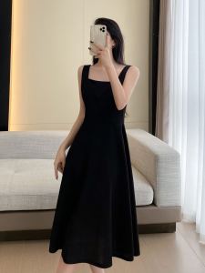 French Hepburn Style Strapless Dress Womens plus Size Spring New Arrival Slimming A-Line Long Skirt High Waist No Sleeve