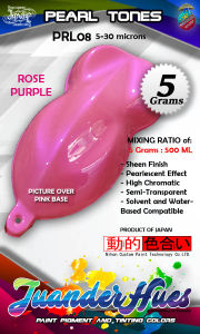5Grams  Rose Purple Pearl Effect Mica Pigment Powder for Paint Powdercoat Binder PRL08
