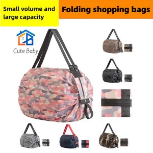 Washable Shopper Bag Grocery Tote Pouch Eco-Friendly Heavy Duty Folding Large Shopping Bag Storage Bags for Groceries Recyclable