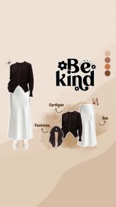 3in1 One Set Korean Style ( Cardigan Rajut Kancing Rok Mermaid Pashmina Ceruty ) - KA166
