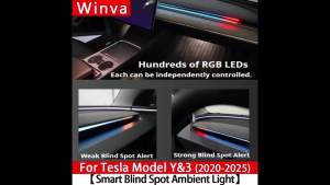 For Model Y Juniper 2020-2025&Model Highland 3 2020-2025 Smart Air Vent Ambient Light System Blind Spot Monitoring BSD System