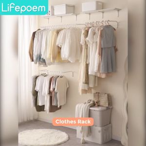 120cm Clothes Rack Wall Mounted Clothes Bar Besi Gantung Baju Sangkut Baju Penyangkut Baju Cloth Bar Clothing Hanger Rak Baju Murah