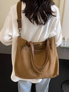 Minimalist Fashion Large Capacity Womens Shoulder Bag Super Popular INS Spring & Fall New Arrival All-Matching Bag Niche Style Canvas Tote Bag