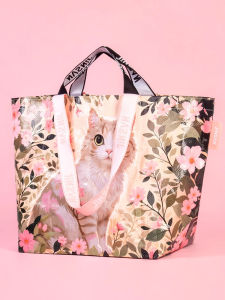 Durable Waterproof Cartoon Large-capacity Travel Shopping Gift Woven Bag