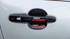 เบ้ากันรอย มือจับ กันรอยประตู YARIS CROSS 24 25 งานแคปล่า ดำเงา ดำด้าน แบบเรียบ แบบมี โลโก้สีแดง สะท้อนแสง แคปล่าเงา มีกาว 3 M ด้านหลังพร้อมติดตั้ง งานแคปล่าเงา มือจับประตู Yaris - Lazada