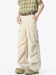 WUKONGYOUHUO | Wrinkled Large Pockets Workwear Pants