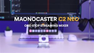 MAONO AMC2 NEO ONE STOP STREAMING AUDIO MIXER & SOUND CARD WITH BLUETOOTH & 2 LEVEL INTELLIGENT NOISE CANCELATION FOR SOLO PRODUCTION