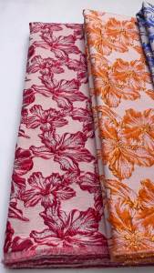 Vải Ren Jacquard Châu Phi 5 Thước Vải Brocade Nigeria Dát Vàng Kiểu Pháp Dành Cho Nữ Dùng Cho Tiệc Cưới Thân Thiện Với Môi Trường Chất Liệu Polyester Thêu.