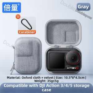 Doublepow | Portable Digital Camera Storage Bag Shockproof Anti-pressure Outdoor Sports Protective Hard Box Suitable for DJI Action3/4/5Pro