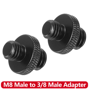 M8 Male to 3/8 Male Thread Screw Adapter Aluminum Alloy Camera Mount Converter for Tripod Monopod Light Photography Accessories