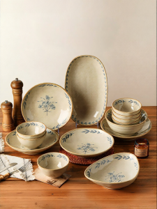 Yomerto | Retro Underglaze Colored Dinnerware Plates