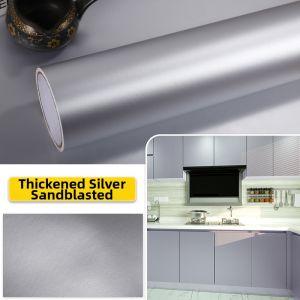 XIANXIANWUFANG | Self-adhesive Matte Stainless Metal Film Wallpaper