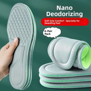 XIANZHAO | Ultra Thin Summer Anti-Slip Nanotechnology Odor-Resistant Sweat-Absorbing Breathable Insoles for Board Shoes and Leather Shoes