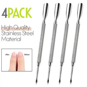 DUTRIEUX | 1/10Pcs Stainless Steel Cuticle Remover Dual Ended Cuticle Pusher Remover Clean Manicure Pedicure Suitable for Home Use