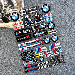For BMW Motorcycle Scooter Body Fuel Tank Riding Helmet Windshield Glass Fender Motor Bike Accessories Decal Reflective Car Motorcycle Whole SET Sticker Decals BMW