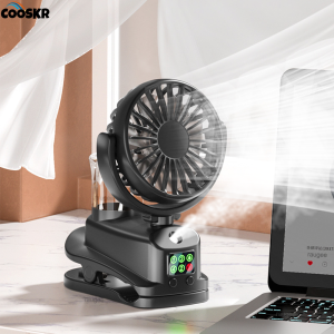 Quạt Mini Sạc Di Động Có Phun Mister 360 °   Quạt Trần Điện Không Dây Để Bàn Xoay Clip Cho Chức Năng Tạo Độ Ẩm Để Bàn