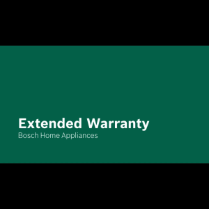 Bosch Dishwasher D2 Extended Warranty