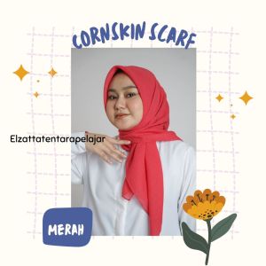 DAUKY KERUDUNG JILBAB SEGI EMPAT HIJAB SEGIEMPAT POLOS TEXTURE CORNSKIN SQUARE TERBARU