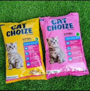 CAT CHOIZE KITTEN FRESHPACK 1 KG & 800 Gram Mother & Kitten rasa SALMON With MILK dan TUNA with Milk Catfood Kitten