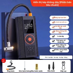 Máy Bơm Lốp Không Dây Thông Minh Di Động có Đồng Hồ Đo Áp Suất