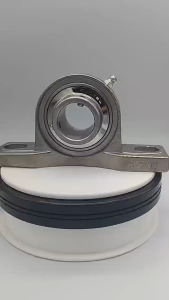 SUCP204 Stainless Steel Bearing Housing Waterproof & Dustproof Double Seal Outer Ball Bearing for Food Machinery Wet Environment