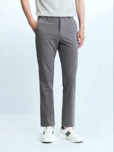 Spring Business Casual Mens Trousers Sand Color