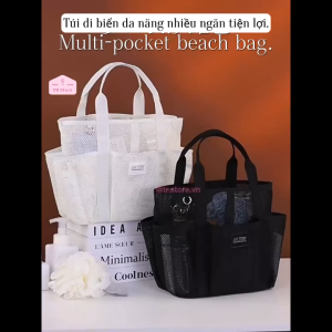 Túi Tote Lưới Đa Năng Cho Hồ Bơi/Bãi Biển - Nhiều Ngăn Ngoài Nhanh Khô Thoát Cát/Nước