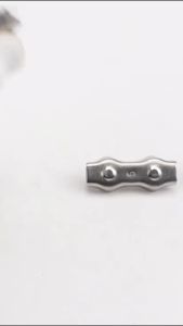 10Pcs M2/M3/M4 Stainless Steel Wire Clips Double Grips Steel Rope Clamp Thread Cable Clamps